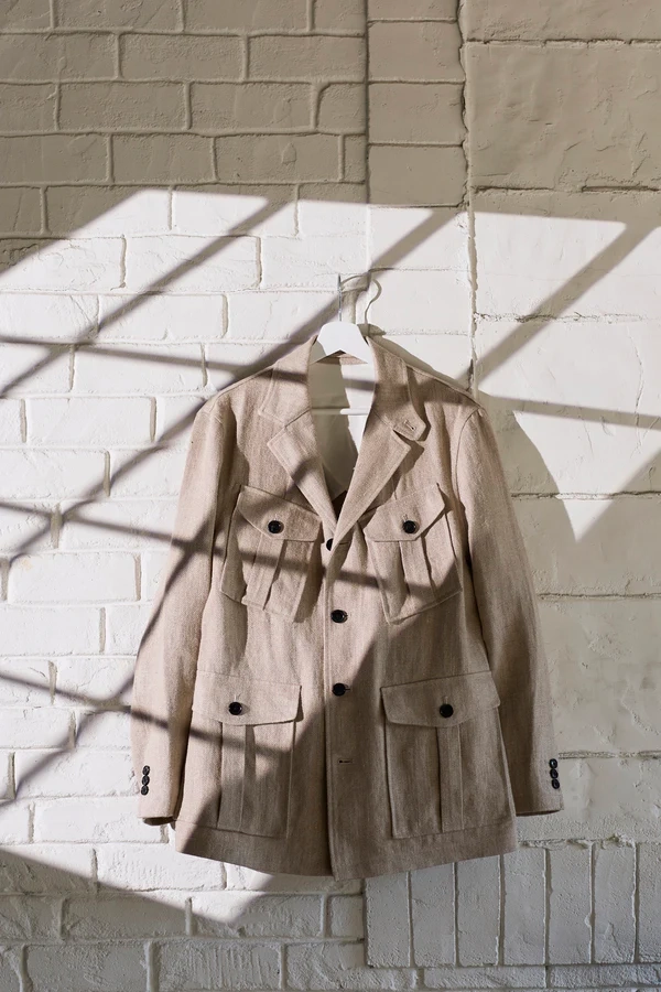 100％Linen Field Jacket